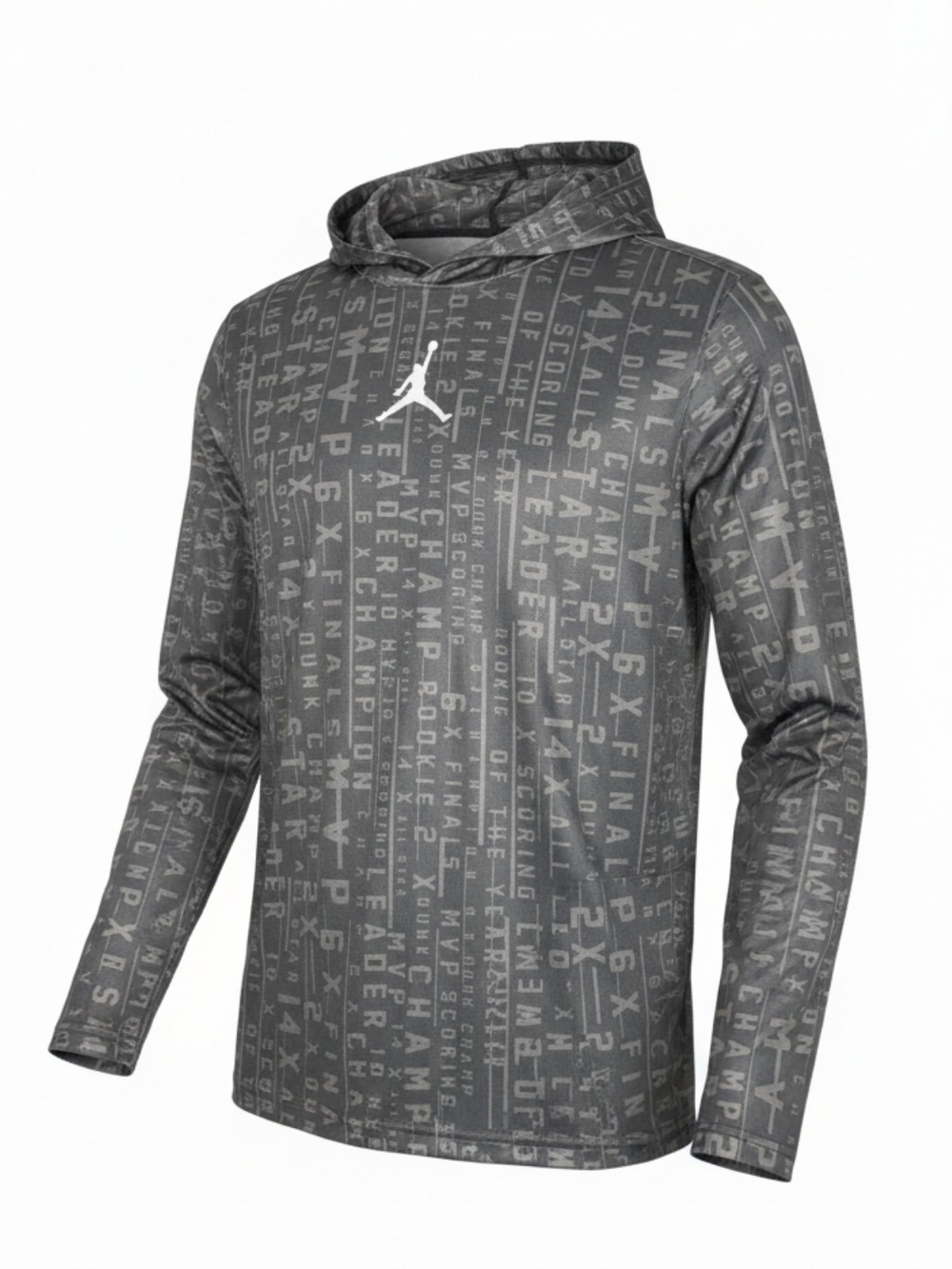 Jordan Grey Printed Pullover Hoodie